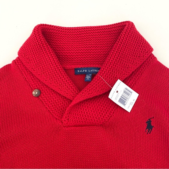 Ralph Lauren Polo Women’s Shawl Collar Sweater in Red XL - Picture 3 of 5